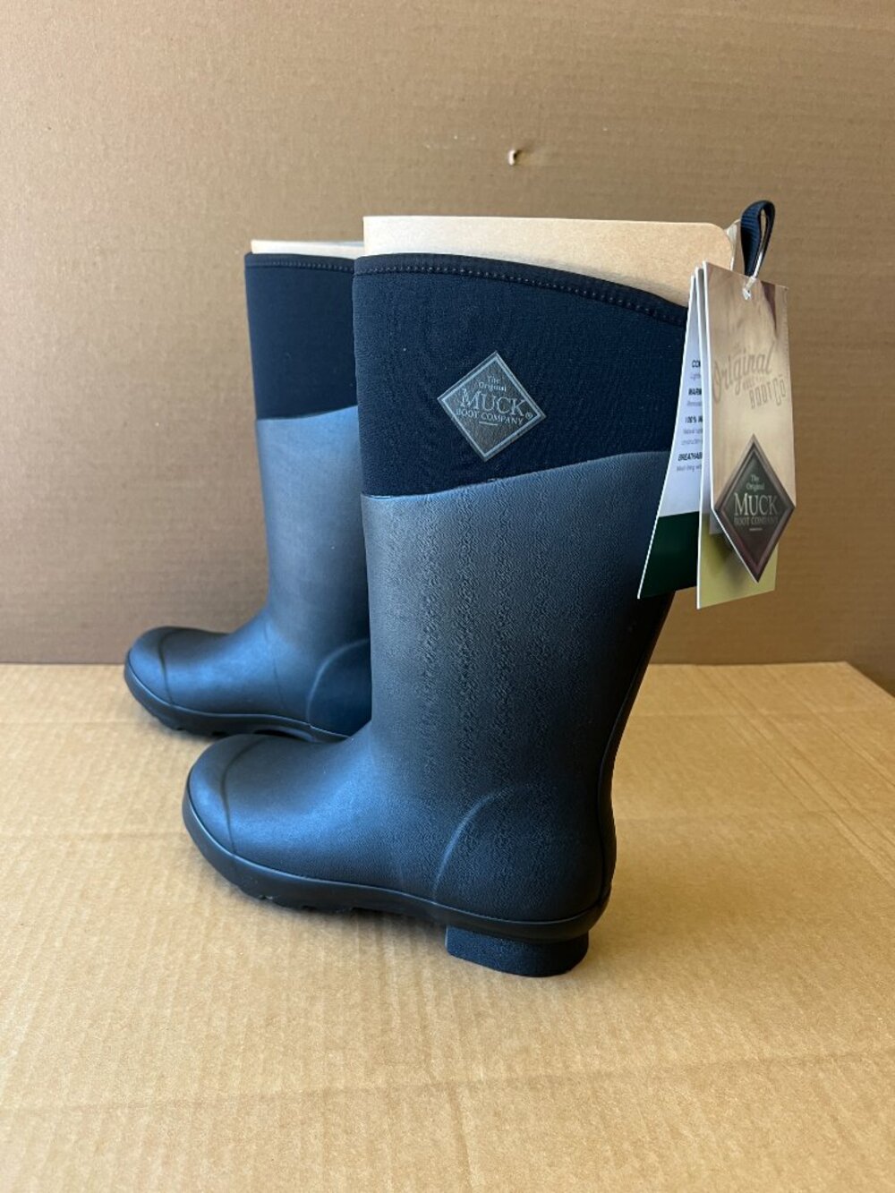 Muck Tremont Wellie Mid Fleece Lining Gel Cushion Insole Women Size 6 Black